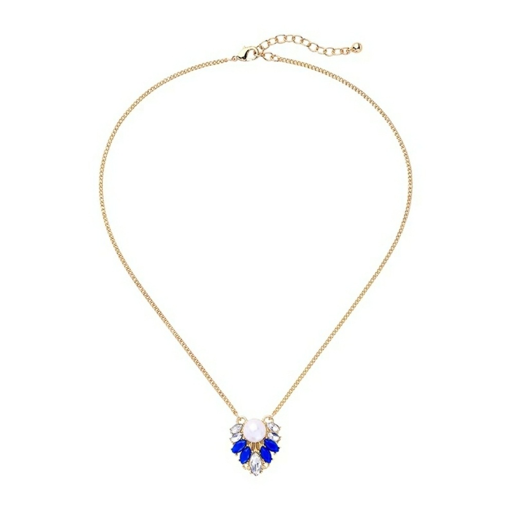 Sapphire Blue Crystal Vtg Drop & Dangle Earrings - Picture 7 of 7
